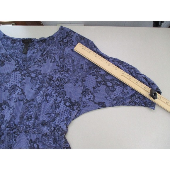 Soma Intimates Nightgown Womens Small Lace Print Dolman Sleeve Drawstring Lounge - Picture 6 of 13